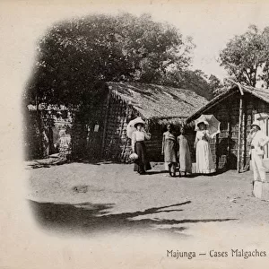 Madagascar - Traditional Malagasy Houses at Mahajanga