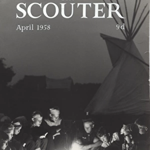 Magazine cover, boy scouts in camp, Denmark