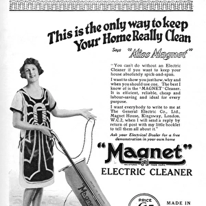 Magnet Electric Cleaner Advert, 1927