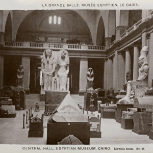 Main hall of the Egyptian Museum in Cairo, Egypt