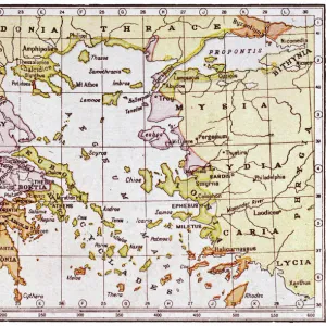 Greece Antique Framed Print Collection: Maps