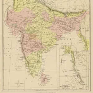 World Map Art Prints: India