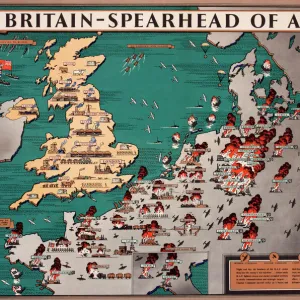 Map, Britain -- Spearhead of Attack, WW2