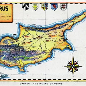 Maps and Charts Greetings Card Collection: Cyprus