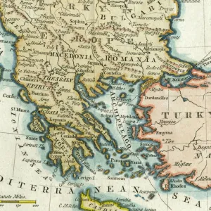 World Map Art Prints: Albania