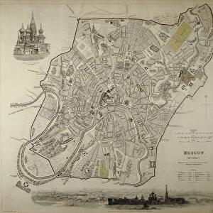 Map of Moscow (1836). Original drawing by W. B