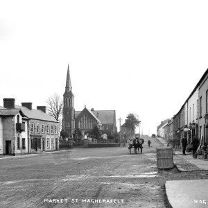 Early 20th Century Print of Magherafelt Market Street Scene Early 20th Century Print of Magherafelt Market Street Scene