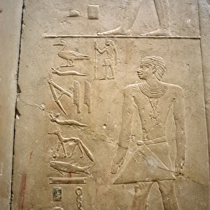 Mastaba of Ptahhotep and Akhethotep. Polychrome relief. Egyp