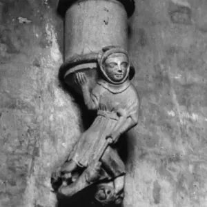Medieval Corbel Print: Wells Cathedral, 14th Century Medieval Corbel Print: Wells Cathedral, 14th Century