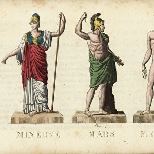 Minerva, Mars, and Mercury, Roman gods
