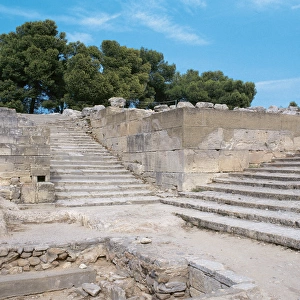 Minoan art. Palace of Phaistos. Bronze Age. View of the step
