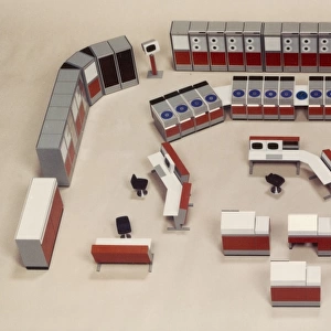 Model of a computer room layout