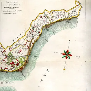 World Map Art Prints: Monaco