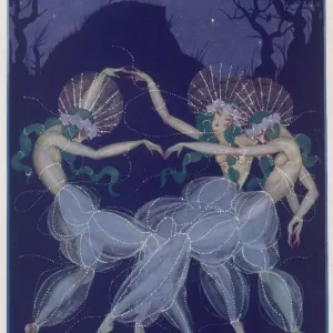 Ladies Dancing in Moonlight Print Ladies Dancing in Moonlight Print
