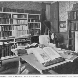 William Morris English Writers Study Print 1901 William Morris English Writers Study Print 1901