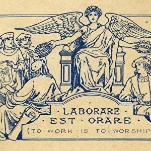 Motto frontispiece in a bound volume of The British Workman