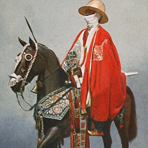A mounted Emir of the Western Sudan, Nigeria, Africa