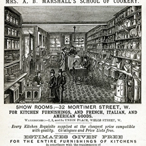 Mrs. A. B Marshalls showroom for kichen furnishings 1887