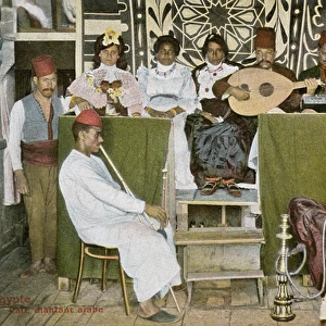 Musical group in an Arabic cafe in Egypt