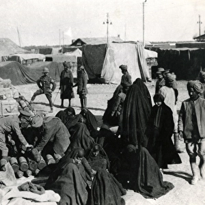 Muslim women sorting ammunition, Turkey, WW1