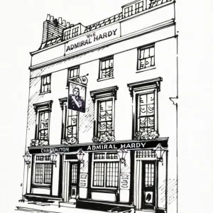 Sketch of Admiral Hardy PH, Greenwich London Print 2018 Sketch of Admiral Hardy PH, Greenwich London Print 2018