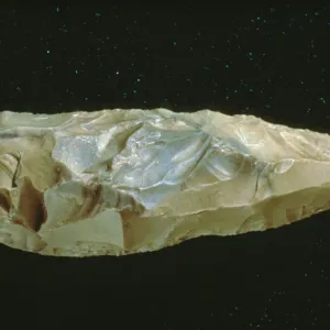 Neanderthal Spear Point Print from Gorham's Cave, Gibraltar Neanderthal Spear Point Print from Gorham's Cave, Gibraltar