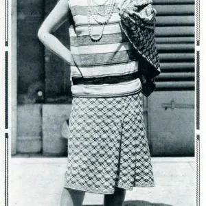 Coco Chanel in a 1929 Cardigan Suit Print