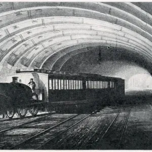 First Underground Train Print, London 1863 First Underground Train Print, London 1863