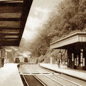 Newcastle under Lyme Railway Station Early 1900s Print Newcastle under Lyme Railway Station Early 1900s Print