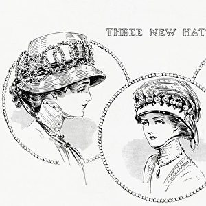 Three new toque hats 1909