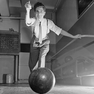 New York, New York. Thomas Gilmartin is seen bowling at the