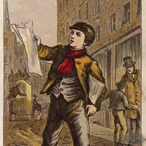 Newsboy with Papers