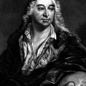 Nicolas Bertin Holding Palette, 18th Century Oil Print Nicolas Bertin Holding Palette, 18th Century Oil Print
