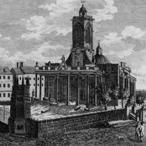 Northampton The Old Church Late 18th Century Print Northampton The Old Church Late 18th Century Print