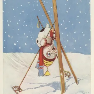 Bonzo in a Frosty Predicament Print