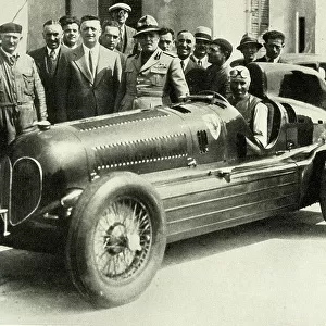 Nuvolari in bimotore Alfa-Romeo at Tripoli Grand Prix