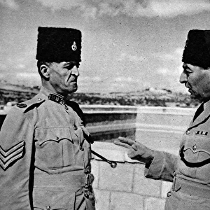 Officer and Sergeant of the Palestine Police Force, 1945