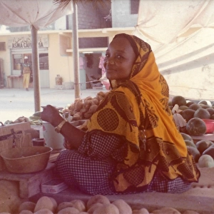 Omani woman in the market in Oman