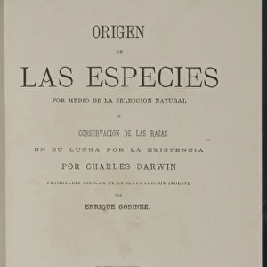 The Origin of Species title page - Spanish version