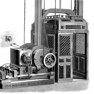 1890 OTIS Electric Elevator Print 1890 OTIS Electric Elevator Print