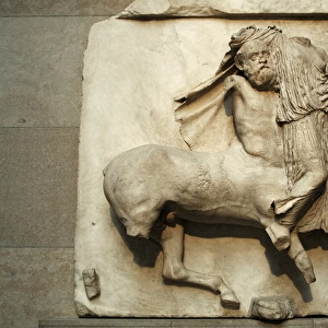 Parthenon. Metope XXIX. Centaur holding a fighter defeated