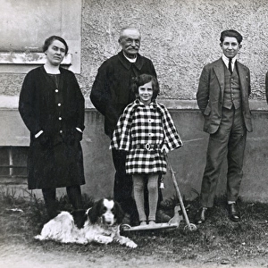 Six people and a dog, France
