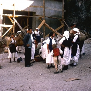 People in traditional costume, Yugoslavia