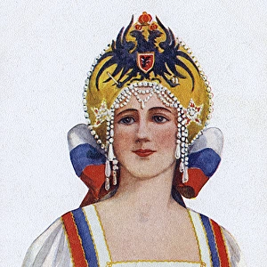 Personification of Russia - WW1 Allies postcard
