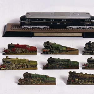 Photograph of locomotives