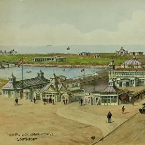 Pier, Pavilion and Marine Drive, Southport, Lancashire
