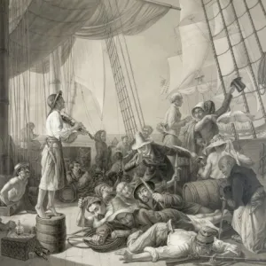 The pirates ruse luring a merchantman in the olden days