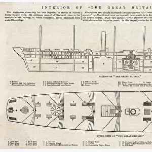 Plan of ship SS Great Britain