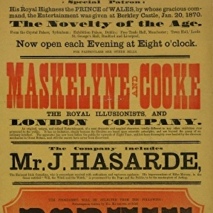 Playbill for Maskelyne & Cooke magical variety show