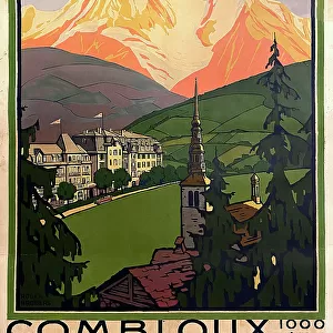 PLM poster, Combloux and Mont Blanc, France